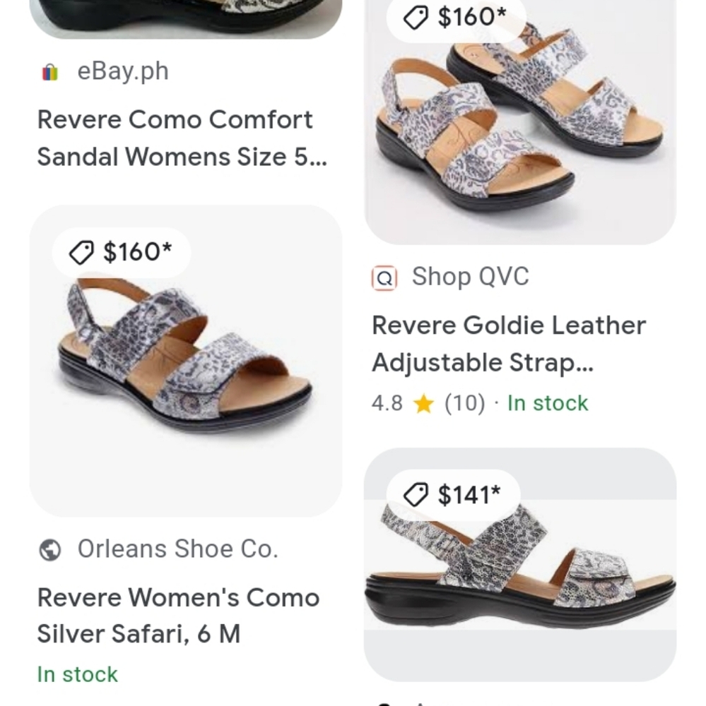 New!! Revere Como silver safari sandals - Picture 10 of 11